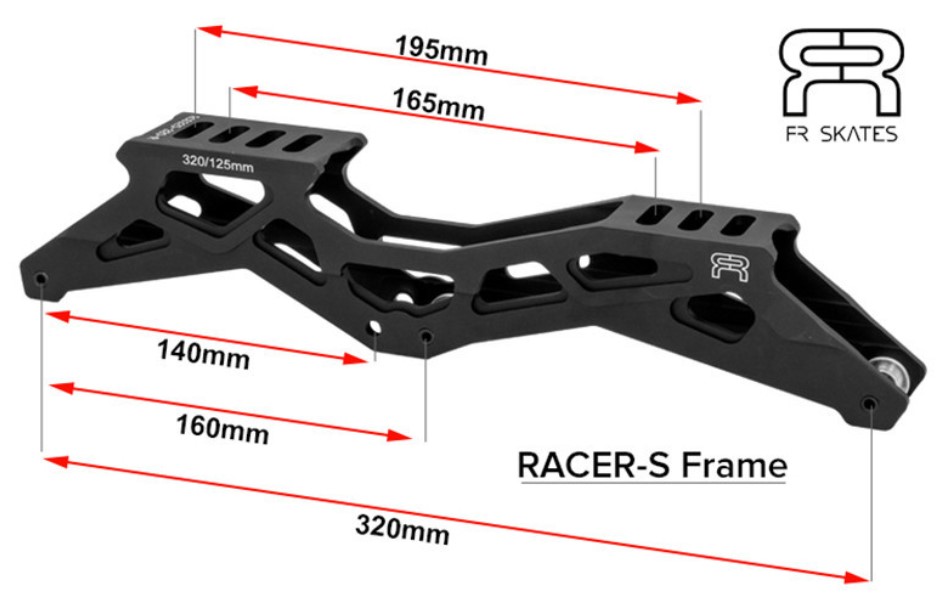FR Racer S 325 frame with dimensions